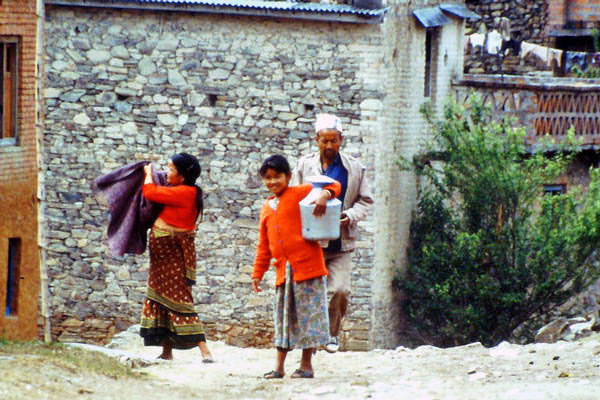 Landleben der Menschen im Kathmandutal