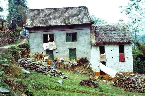 Landleben der Menschen im Kathmandutal