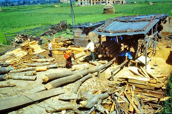 Landleben der Menschen im Kathmandutal