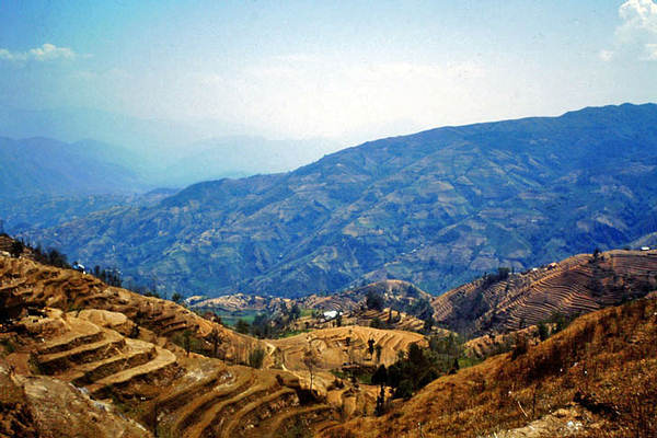 Landleben der Menschen im Kathmandutal