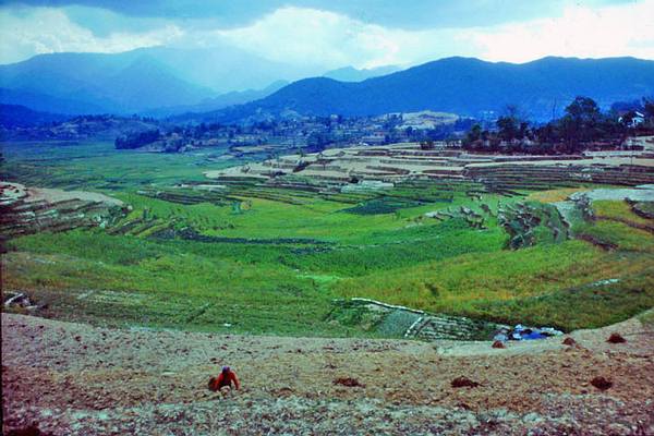 Landleben der Menschen im Kathmandutal