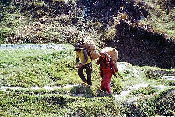 Landleben der Menschen im Kathmandutal