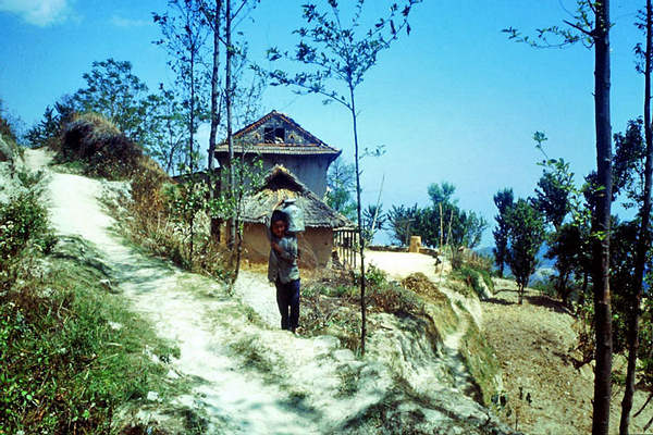 Landleben der Menschen im Kathmandutal