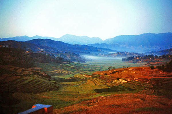 Landleben der Menschen im Kathmandutal